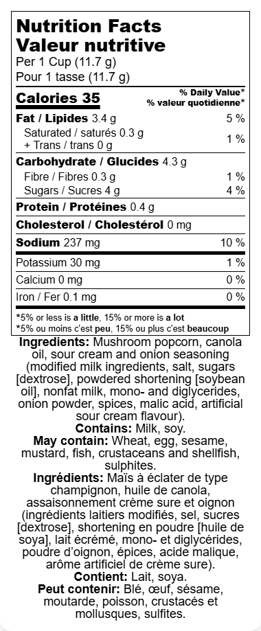 Sour Cream & Onion Popcorn